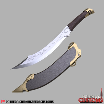Aragorn's Elven Hunting Knife (The Lord of the Rings) STL (Download)