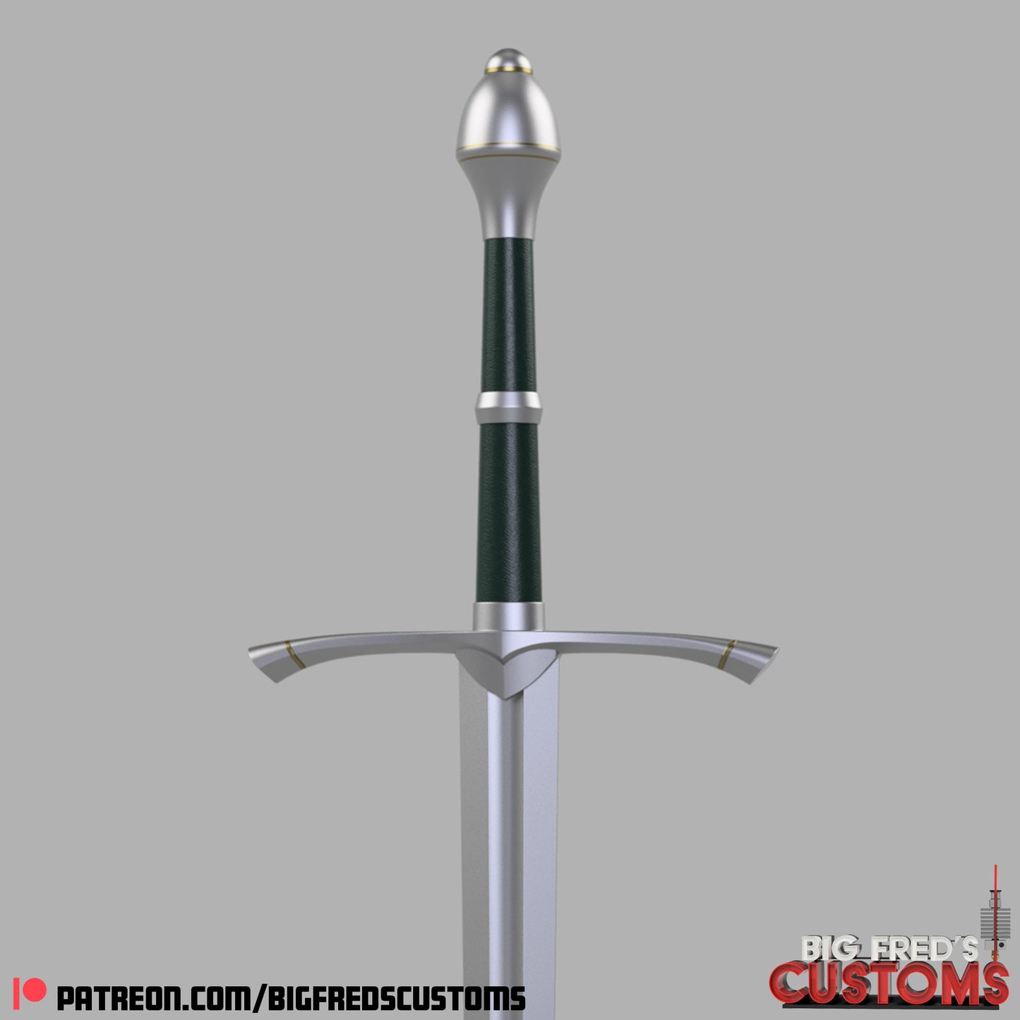 Aragorn's Ranger Sword - Strider  (The Lord of the Rings) STL (Download)