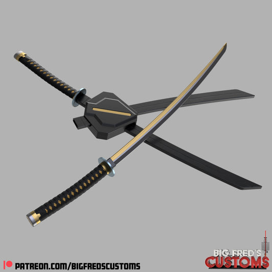 Deadpool Katana and Sheaths (Deadpool and Wolverine) STL (Download)