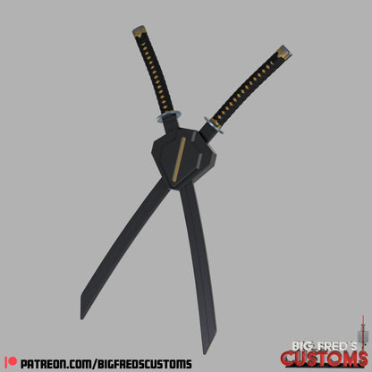 Deadpool Katana and Sheaths (Deadpool and Wolverine) STL (Download)