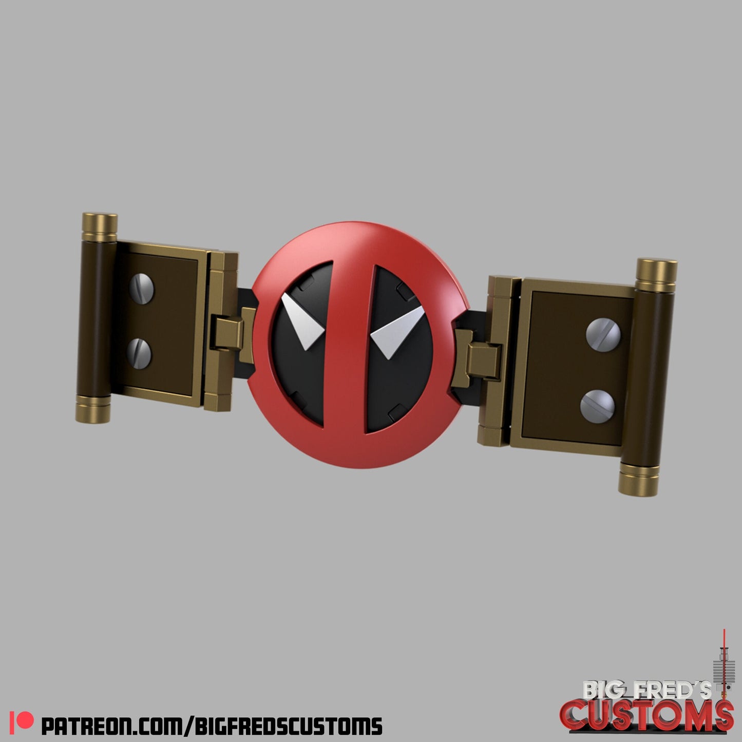 Deadpool Belt Buckle and Leg Pouches (Deadpool and Wolverine) STL (Download)