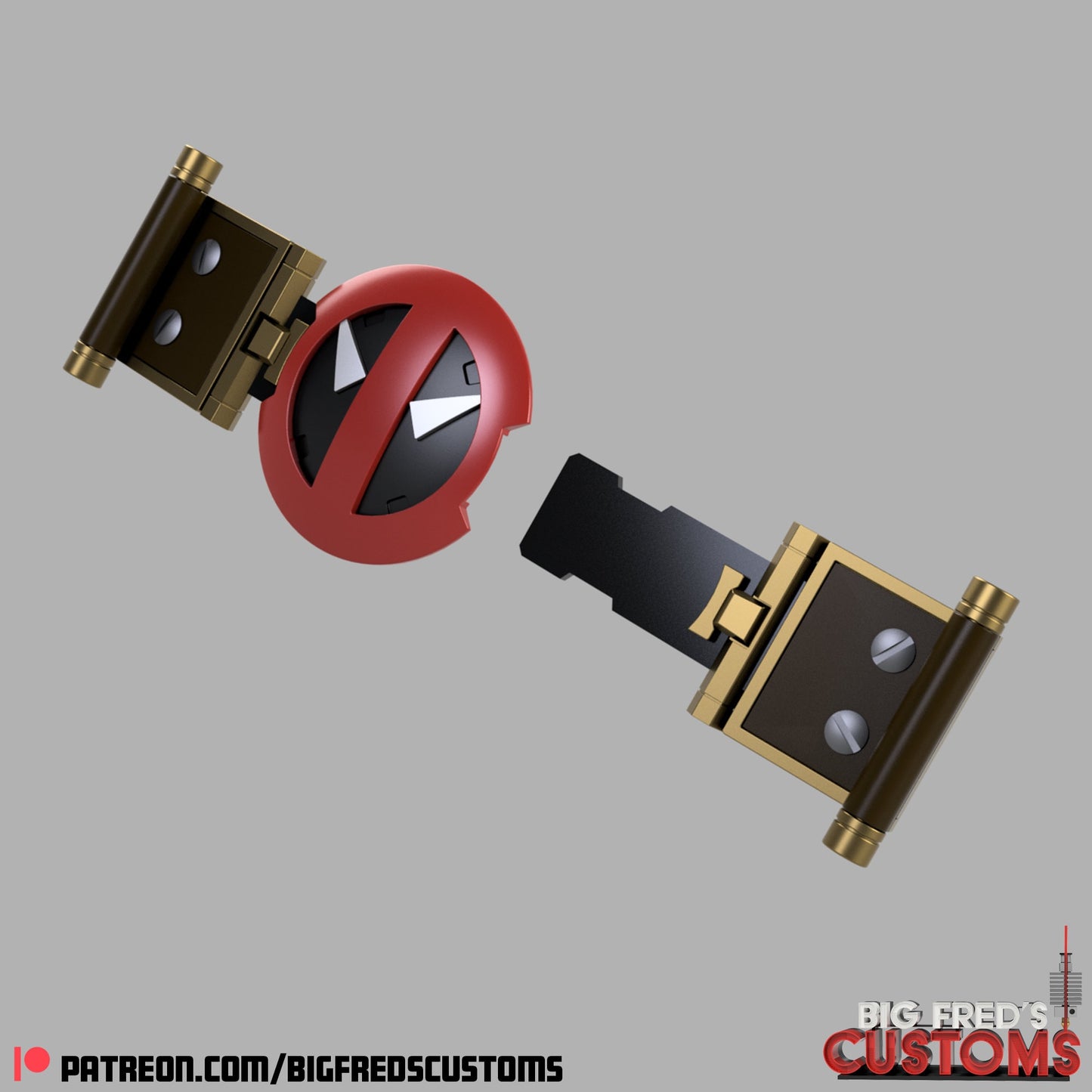 Deadpool Belt Buckle and Leg Pouches (Deadpool and Wolverine) STL (Download)