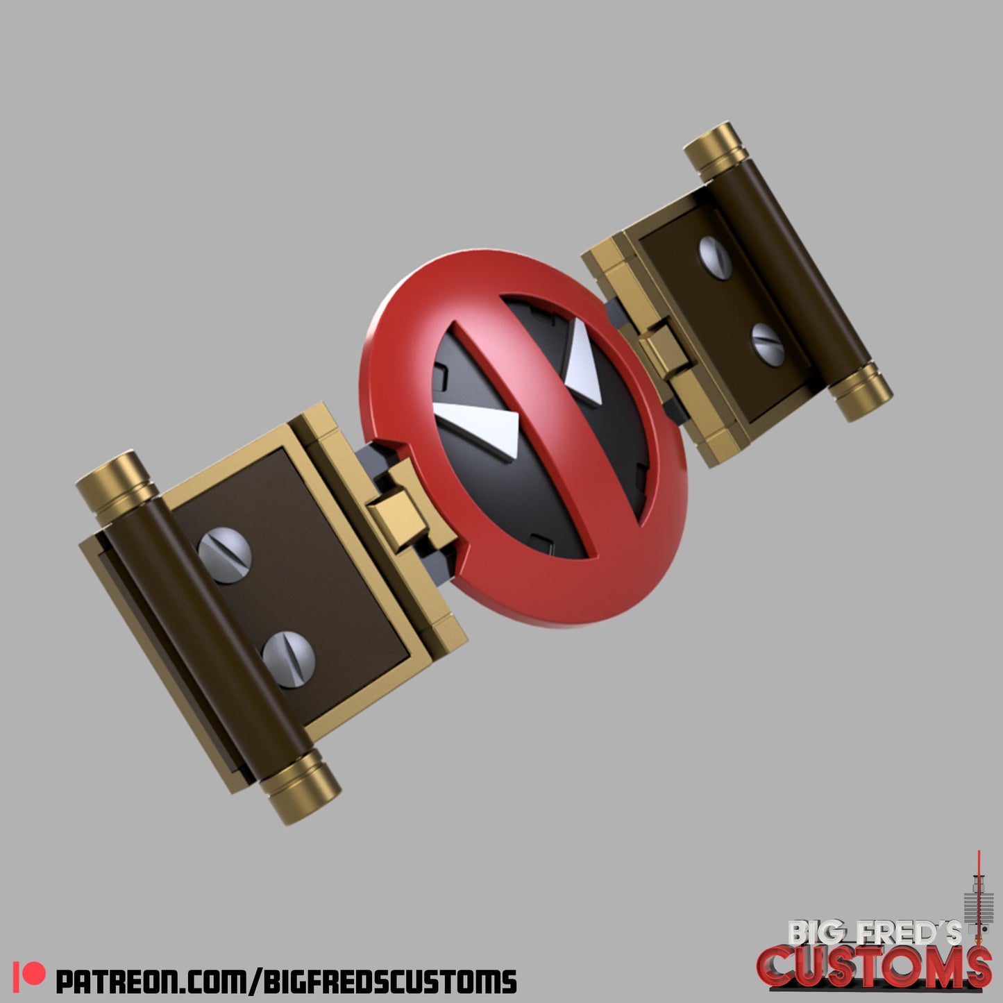 Deadpool Belt Buckle and Leg Pouches (Deadpool and Wolverine) STL (Download)