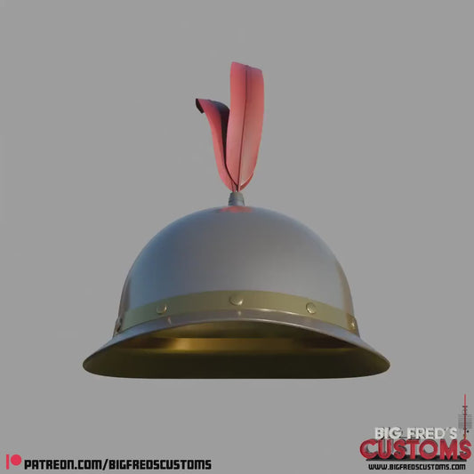 Medieval Kettle Helmet STL File